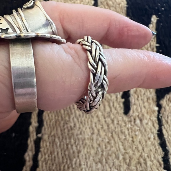 ❤️ Signed Hand Braided 925 Band Unisex Sz 9.5 Ring Celtic Viking Navajo 4.9 Gm - Picture 10 of 13